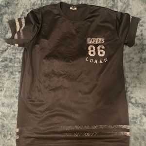 Vintage fade print jersey texture Tee